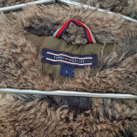 Tommy Hilfiger Khaki Parka Coat - Size Large - Picture 5 of 5
